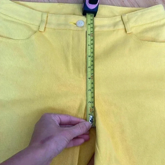 SoCa St. John Golden Yellow Denim Pants size 6 - Picture 9 of 13